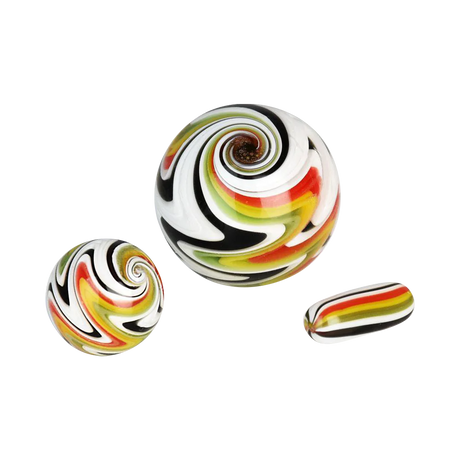 Pulsar Terp Slurper Wig Wag Set with colorful swirl design, high-quality borosilicate glass
