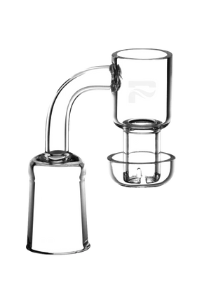 Pulsar Terp Vacuum Banger made of Quartz, clear view on white background