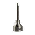 Pulsar Titanium Carb Cap with integrated Dabber, angled side view on a seamless background