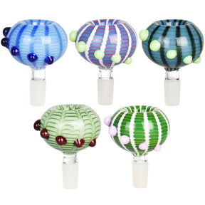 Pulsar Topsy Turvy Onion Dome Bowl Slides with Marbles, various colors, front view on white background