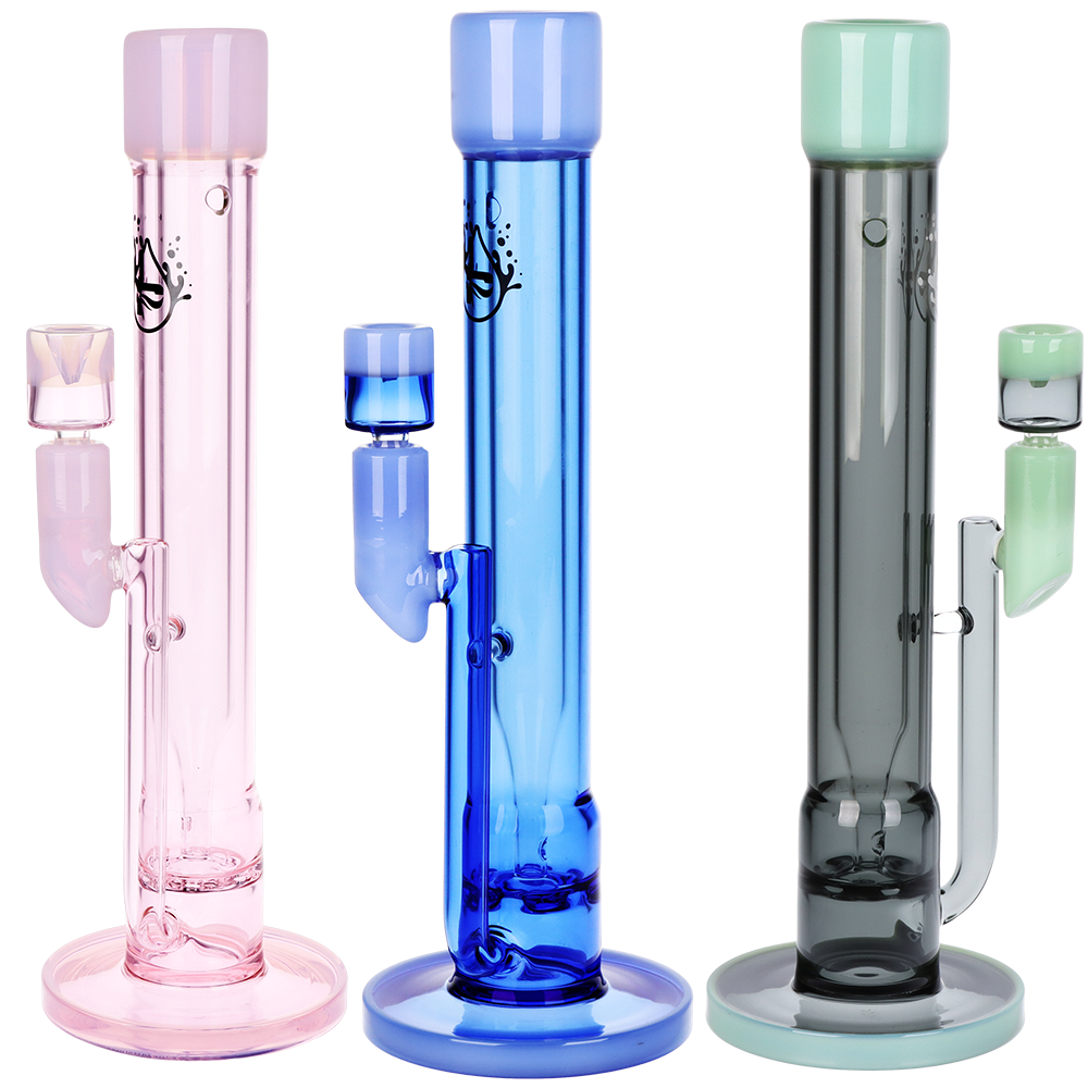 Pulsar Transporter Kicked Straight Tube Glass Water Pipe | 14" | 14mm F