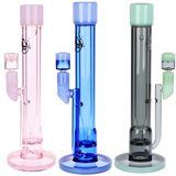 Pulsar Transporter Kicked Straight Tube Glass Water Pipe | 14" | 14mm F