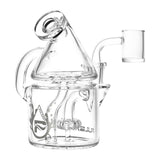 Pulsar Travel Buddy Recycler Rig, 5.5" Clear Borosilicate Glass, 14mm Female Joint, Front View