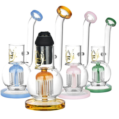 Pulsar Tree Perc Sphere Water Pipes for Puffco Proxy in various colors, front view on white background