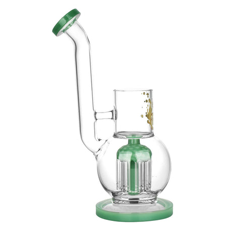 Pulsar Tree Perc Sphere Water Pipe, Borosilicate Glass, Front View on White Background