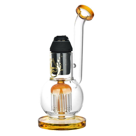 Pulsar Tree Perc Sphere Water Pipe for Puffco Proxy with amber accents, front view on white background