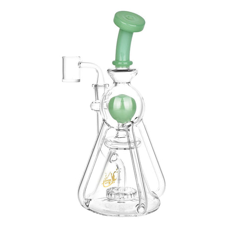 Pulsar Triple Threat 3-Arm Recycler Dab Rig, 10", 14mm Female Joint, Borosilicate Glass, Front View