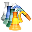 Assorted Pulsar Two Tone Bent Neck Ash Catchers in Borosilicate Glass, 45/90 Degree Joint