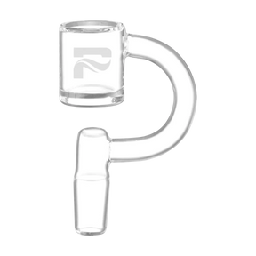 Pulsar U Neck Quartz Banger for Dab Rigs, Clear, Female Joint, Angled Side View