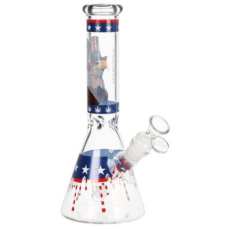 Pulsar Uncle Eagle Sam Beaker Glass Water Pipe | 9.75" | 14mm F