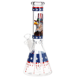 Pulsar Uncle Eagle Sam Beaker Glass Water Pipe | 9.75" | 14mm F