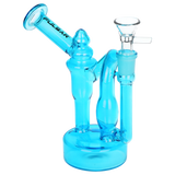 Set of three Pulsar recycler bongs, 6 inches tall, each with a 14mm male herb slide and a handle