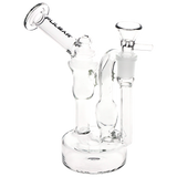 Compact borosilicate recycler bong from Pulsar with a flat puck base, sold as a bundle of three pieces