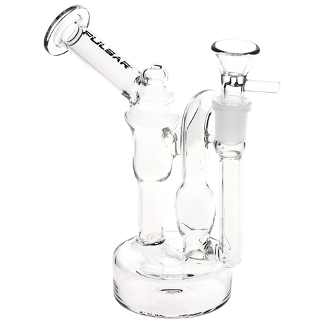 Compact borosilicate recycler bong from Pulsar with a flat puck base, sold as a bundle of three pieces