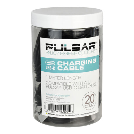 Pulsar USB-C Charging Cable 20 Pack, 3.28 feet long, for Vaporizers - Front View