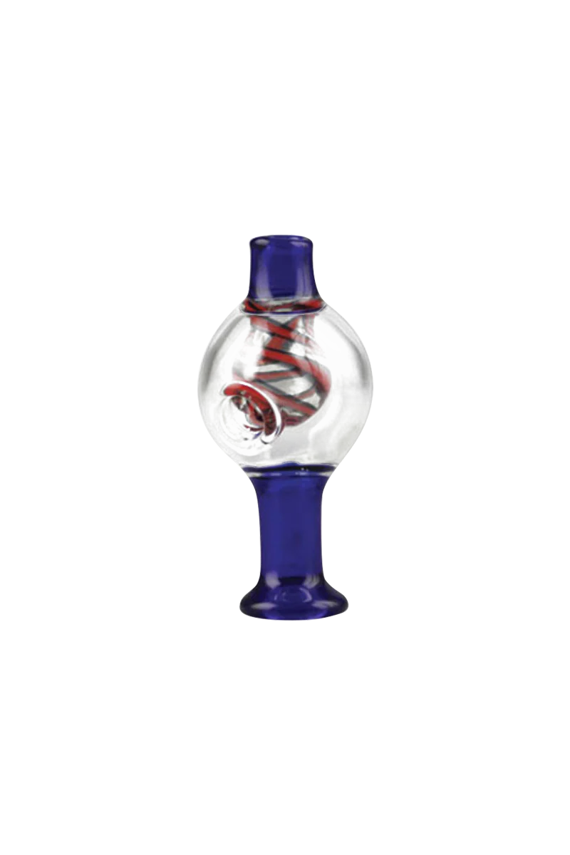 Pulsar UV Bubble Swirl Carb Cap in Borosilicate Glass, 25mm, Front View on White Background