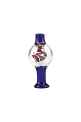 Pulsar UV Bubble Swirl Carb Cap in Borosilicate Glass, 25mm, Front View on White Background