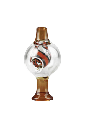 Pulsar UV Reactive Bubble Swirl Carb Cap in Borosilicate Glass, Front View