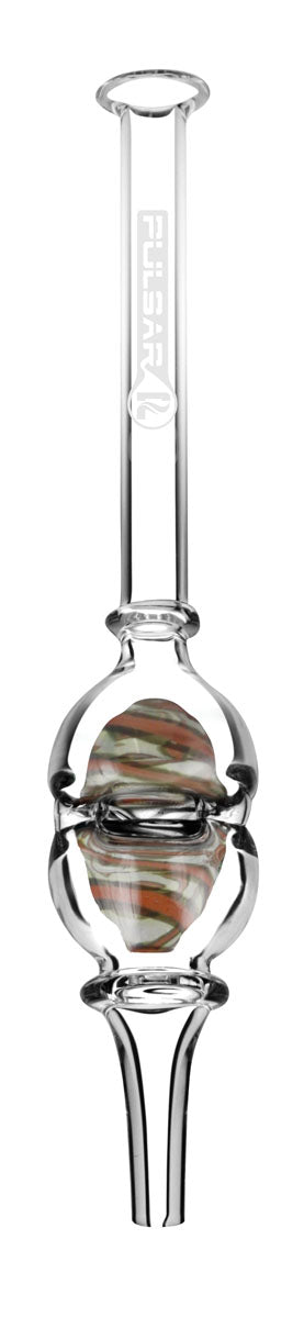 Pulsar UV Bubble Vapor Straw, 8" Compact Borosilicate Glass, Easy-to-Use Dab Straw for Concentrates, Front View
