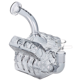 Pulsar V8 Engine water pipe includes a 14mm male herb slide with a rod handle for dry herb