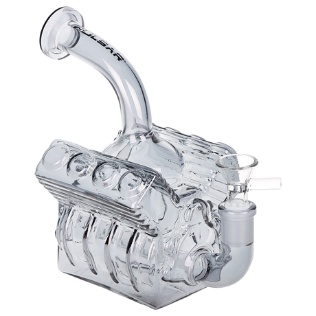 Pulsar V8 Engine water pipe includes a 14mm male herb slide with a rod handle for dry herb