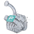Pulsar V8 Engine Electroplated 6.5 inch smoke bong, a novelty glass water pipe shaped like an engine