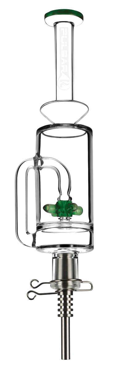 Pulsar Vapor Vessel with Propeller Perc, Titanium Tip, for Concentrates - Front View