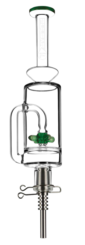Pulsar Vapor Vessel with Propeller Perc, Titanium and Borosilicate Glass, Front View