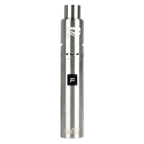 Pulsar Barb Fire Vaporizer Kit in Silver with Quartz Coil for Concentrates, Front View