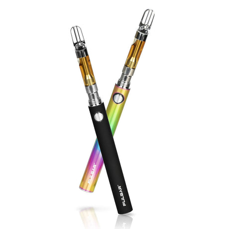 Pulsar Variable Voltage Vape Pen Batteries in Black and Rainbow, 24 Pack, angled view