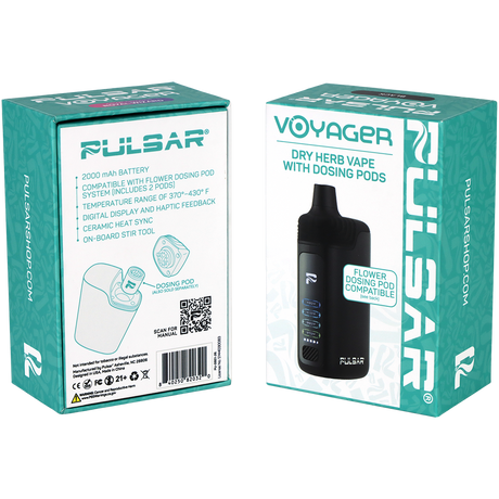 Pulsar Voyager dry herb vaporizer in Thermo Acid Splash with a ceramic heat sink mouthpiece interior