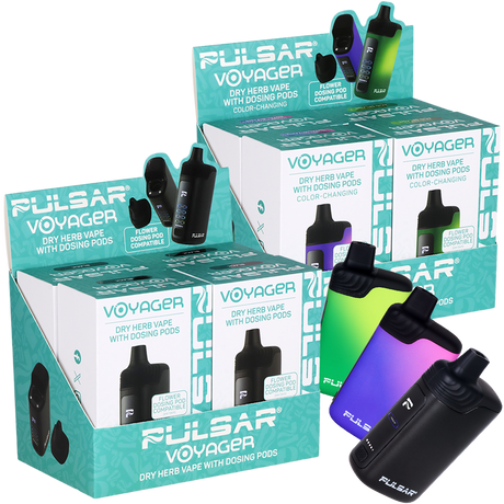Pulsar Voyager 2000mAh dry herb vaporizer with dosing pod system and four temperature presets