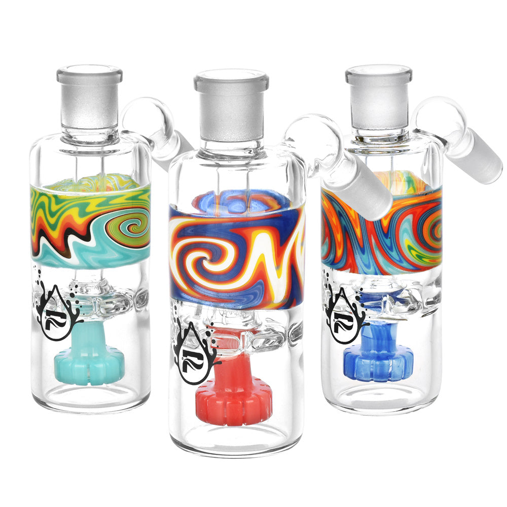 Pulsar Waking Dream Wig Wag Ash Catchers in 45 and 90 degree angles with vibrant color patterns