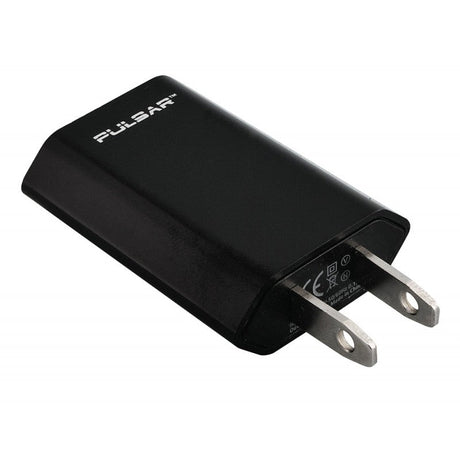 Pulsar Wall Charger for Vaporizers, compact plug-in design, ideal for travel, side view