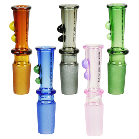 Assorted Pulsar Borosilicate Glass Cone Adapters, 14mm, 5 Pack, Front View