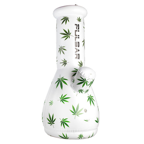 Pulsar Inflatable Water Pipe with Hemp Leaf Design, 36" Vinyl Bong, Front View