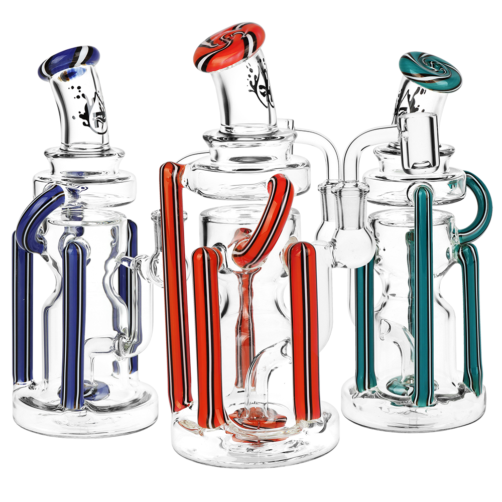 Pulsar Wig Wag Space Station Recycler Glass Dab Rig | 8.5" | 14mm F