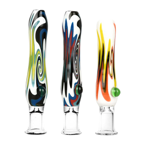 Pulsar Wormhole Wig Wag Glass Tasters in Assorted Colors, Front View