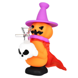 Pumpkin Witch Silicone Water Pipe | 6.5" | 14mm F