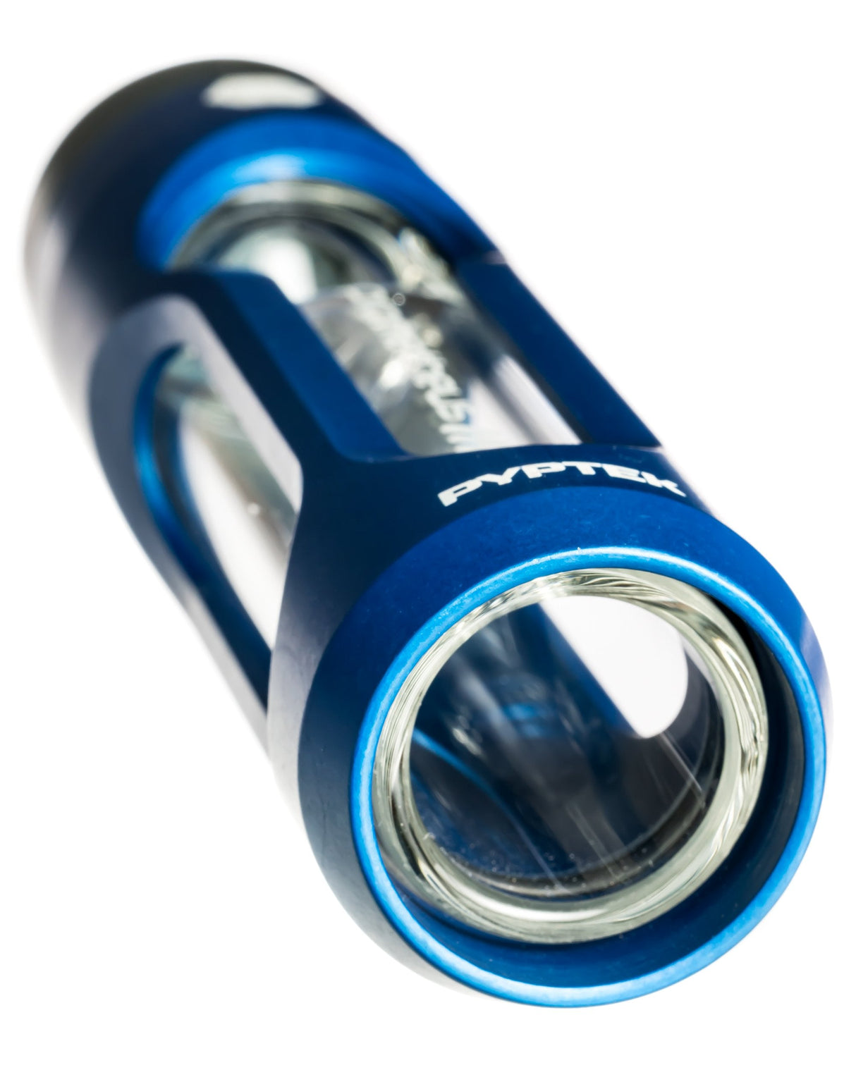 Pyptek Prometheus Dreamroller Pipe in blue, compact and portable design, side angle view