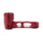 Pyptek Prometheus Pocket Pipe in red, portable aluminum and glass design, side view on white background