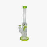 MAV Glass 15" Quad Love Incycler, Double Intake, Reverse Puck Percolator, Ooze - Front View