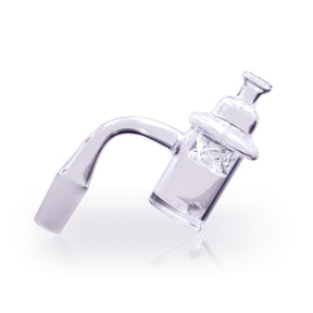 Quartz Banger Kit with Spinning Carb Cap and Terp Pearls for Dab Rigs, 90° 14mm Male