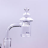 Quartz Banger Kit with Spinning Carb Cap and Terp Pearls for Dab Rigs - Side View