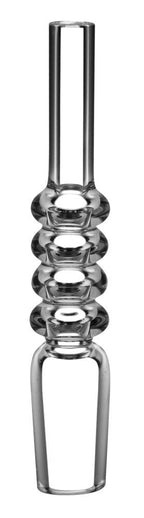 Quartz Dab Straw Collector Tip, 14mm Male Joint, Clear View on White Background