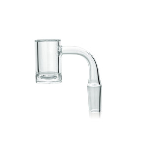 MAV Glass Quartz Flat Bucket Banger, 25mm Thick Bottom, Clear Side View