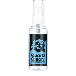 Quartz Qlean 2 oz spray bottle front view, cleaner for quartz and glass bongs