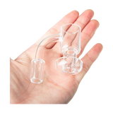 PILOT DIARY 14mm Terp Slurper Quartz Banger in Hand - Clear, High-Quality Glass