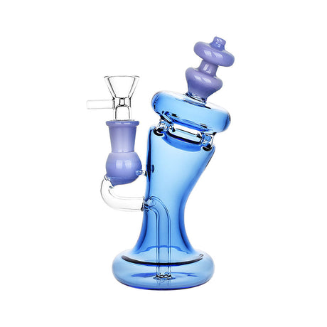 Queen's Gambit Water Pipe, 6.5" Tall, 14mm Female Joint, Borosilicate Glass, Front View