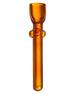 Amber Rainbow Glass Dab Nail for 14mm Joint - 90 Degree Angle View